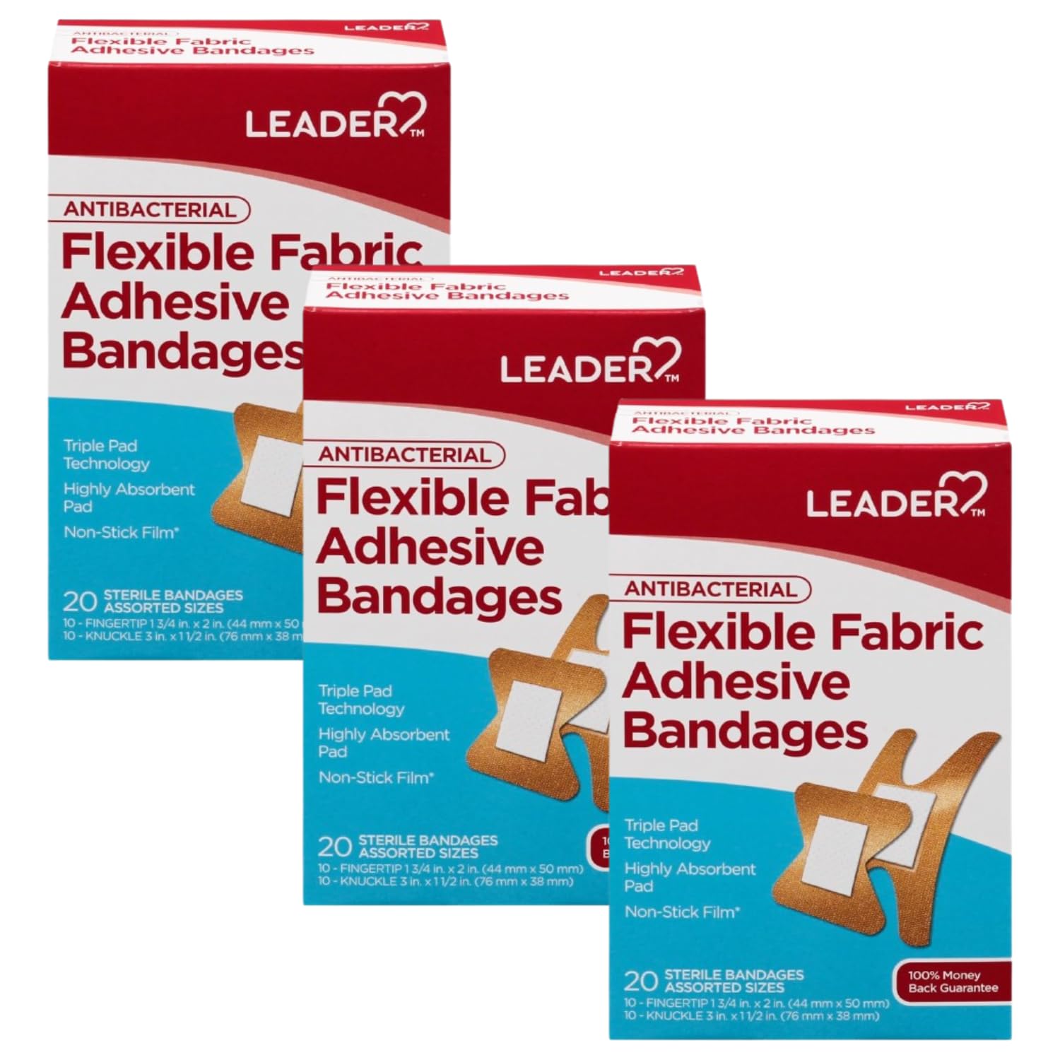 Amazon.com: LEADER Antibacterial Flexible Fabric Adhesive Bandages